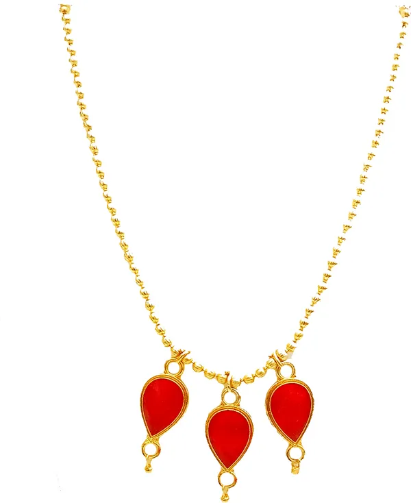 Assamese_Traditional_Red_Colour_Chain_Necklace_For_Girls_&_Women